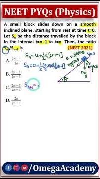 NEET 2021: Distance in n^{th} Second Trick! 📏 #NEET2026