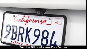 SunplusTrade Silicone License Plate Frames, 2 Pack Car License Plate Frames, Slim Design License Plate Holders. Rust-Proof, Rattle-Proof, Weather-Proof (Black)