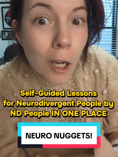 Check out Neuro Nuggets and learn accurate, vetted information about yourself and your neurodivergence, pick up effective strategies for self-improvement, and increase your own general knowledge-base via other ND creators who care #learning #neurodivergent #selfadvocacy #neuronuggets #kabooseapp