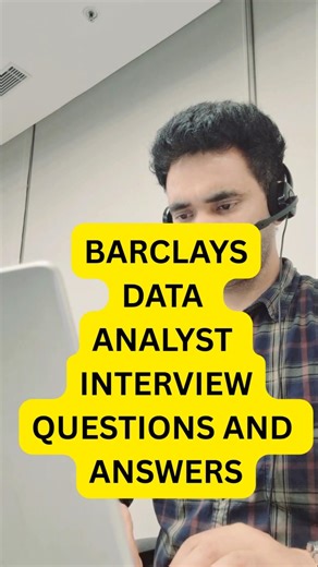 Barclays Data Analyst Interview Questions & Answers (Real Experience 🔥) #ytshorts #dataanalystjobs