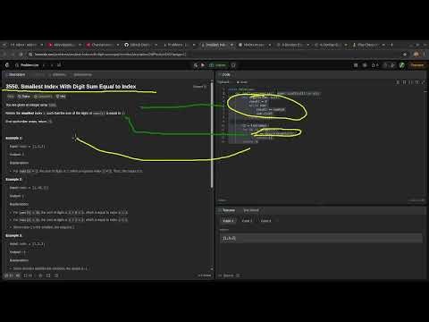 Leetcode easy problem 3550. Smallest Index With Digit Sum Equal to Index | devops python practice