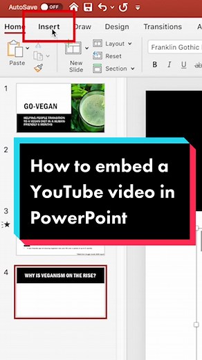 This how to embed a YouTube video into a PowerPoint presentation. #TikTokPartner #LearnOnTikTok #TechInsider #HowTo #Powerpoint