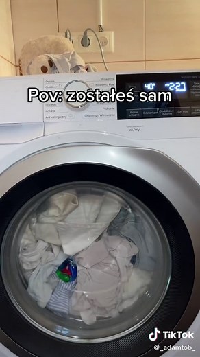 Washing Machine in Action: Close-Up View of Cleaning