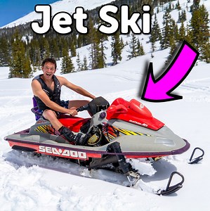11K views · 125 reactions | Wild All Terrain Jet Ski Build. We teamed up with Shred Eighty to combine the 2 best things: Snowmobiling and Jet Skiing! The Sno Mo Jet rips! | The Rad Factory | Facebook