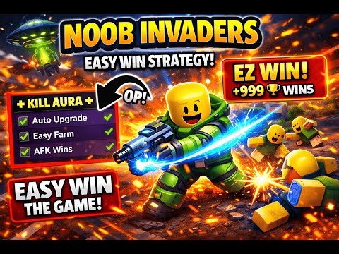 ⚔️ Noob Invaders OP Script – Kill Aura, Auto Upgrade & Auto Collect!