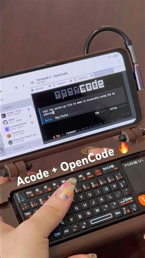 Acode+OpenCode is an insane mobile vibe-coding combo. Full IDE control and file system access.