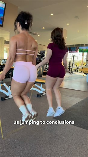 Delaney | Strong Sis Squad LLC | We jumped anyway 😆🙌🏼 Activewear sets are from @dfyne.official #gymbesties #gymreels #girlgym #fitbesties #cardiomemes | Instagram