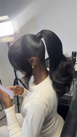 Feathered Layered Ponytail Ideas for Birthday Celebrations