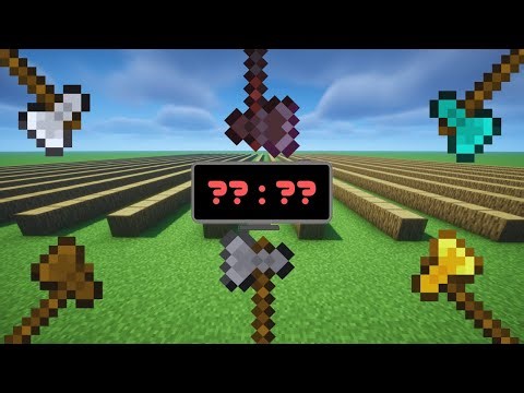How Long it takes to Break 100 Oak Logs with Every Minecraft Axe?