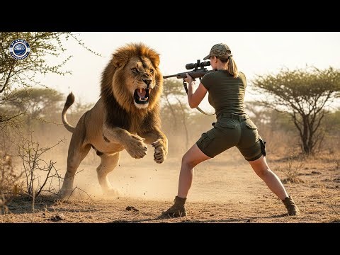Brave girl | Brave hunter hunting lions and leopards. Breathing alone.