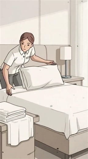 Why Hotel Beds Use White Sheets 😳 #hotel #psychology #facts