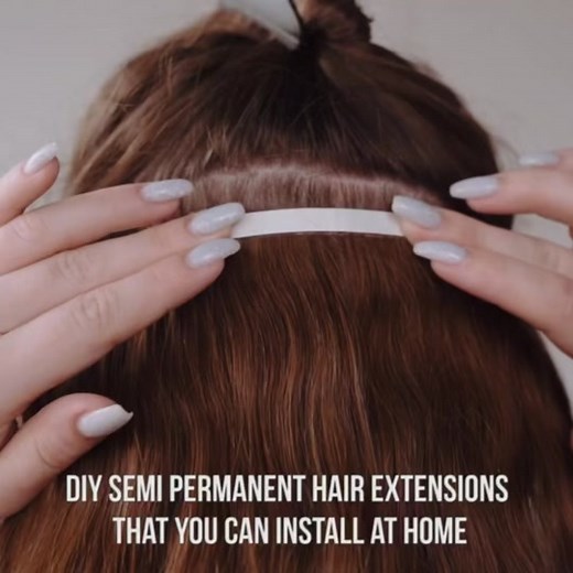 DIY Semi Permanent hair extensions that you can install at home💖 #fyp #hairextensions #diyhair #diyhairextensions #diytutorial #diyhairstyles