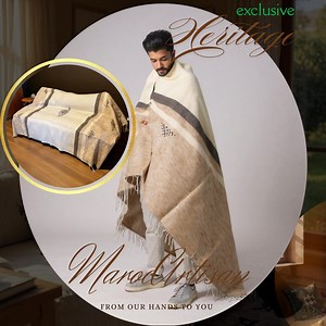 Handmade Berber Wool Blanket: Moroccan Artisan Throw, Undyed Sheep & Camel Hair - Etsy