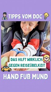 🚗💥 Reiseübelkeit bei Kindern? Diese 4 Hacks helfen wirklich – kinderärztlich geprüft! Hi, ich bin Kinderarzt – und hier sind die wirksamsten Tipps gegen Übelkeit unterwegs: 1️⃣ Akupressur-Armbänder 💪 Studien zeigen: Druck auf einen Punkt am Handgelenk kann Übelkeit lindern. Für Kinder gibt’s spezielle Armbänder – einfach vor der Fahrt anlegen. 2️⃣ Akustische Stimulation 🎧 Eine Minute lang einen Ton mit 100 Hz hören – das hat in Studien bei Erwachsenen die Übelkeit signifikant reduziert. Auch