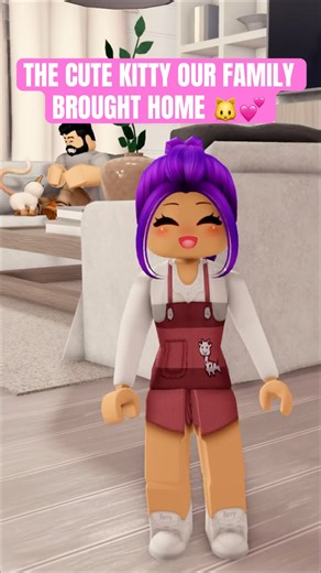 THE CUTE KITTY OUR FAMILY BROUGHT HOME 🐱💕 #roblox #robloxedit #shorts
