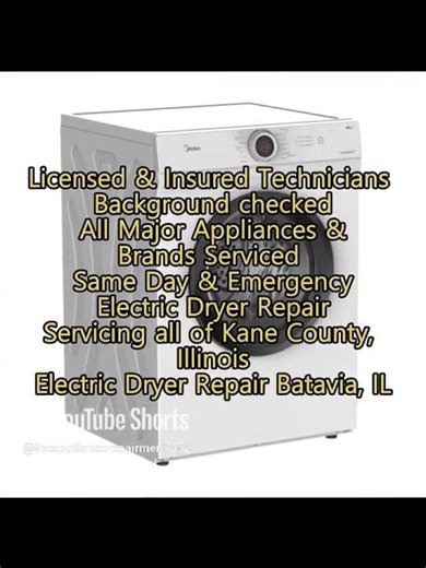 Electric Dryer Repair Batavia, IL 630 425 6558