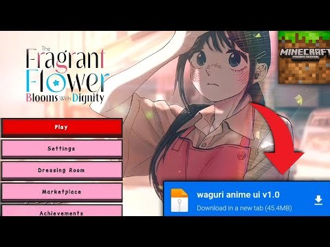 Anime Girl UI For MCPE 1.21+ | Waguri Live UI For Minecraft Pocket Edition | Waguri UI REMAKE MITA