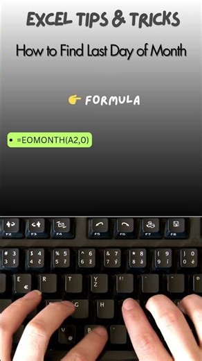 How to Find Last Day of Month in Excel