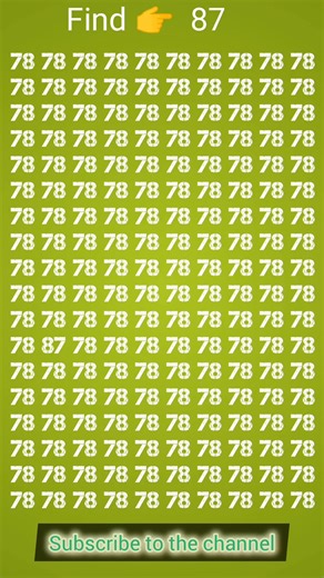 Find the odd number 👉 87 #shorts # viral video