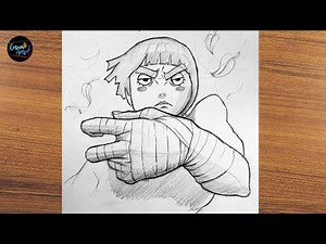 How to draw Rock Lee Step by step || Hard Anime Drawing