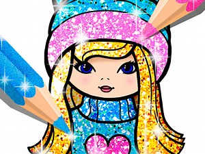Play Girls Coloring Book Glitter | Free Online  Games. KidzSearch.com