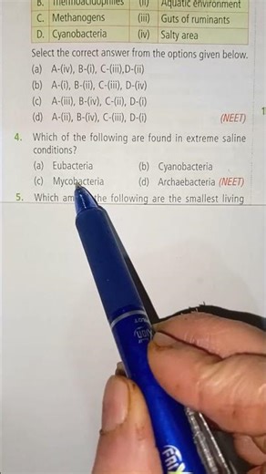 NEET Biology MCQ 2026|Microbiology MCQ| classification