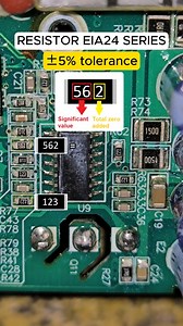 how to read E24 resistor markings easily. Learn to identify resistor values and decode standard color codes for accurate electronics work. #E24Resistor #Resistor #ElectronicsBasics #ElectronicComponents #ResistorReading #PCBComponents #ElectronicsLearning | Ilmu Receh