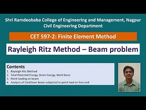 Lecture 04 Rayleigh Ritz Method Beam