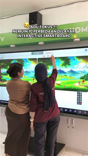 FINDING 10 DIFFERENCES IN THE PICTURE ON THE INTERACTIVE SMARTBOARD ‼️ HELP ME FIND THE REST 🤔‼️