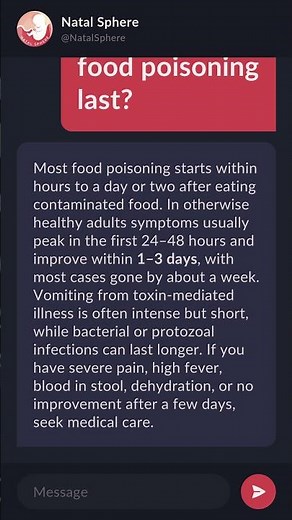 How long does food poisoning last?