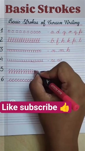 Basic strokes of cursive writing #shortvideo #kidseducatio #trendingshorts #foryou