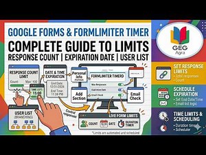 Google Form | Form limiter and Scheduling | Google for Education