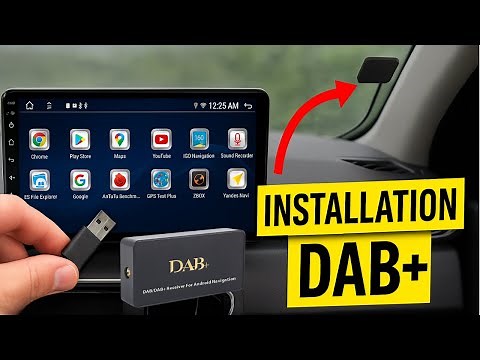 Complete installation of a DAB+ antenna on our Android car radios/screens