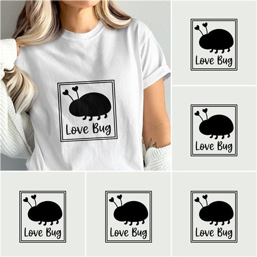 Love Bug Digital Download: Vector, Cute Heart Antennae, SVG File Transparent Background - Etsy