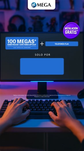 ¡Paquete de internet ideal para ti! Con MEGA tienes: ✔️ Internet de 100 megas simétricos* con fibra óptica* ✔️ Telefonía fija incluida ✔️ Instalación GRATIS* Una conexión rápida, estable y sin complicaciones. 📲 Cámbiate a MEGA y navega como se debe. | Megacable, Conectamos tu vida