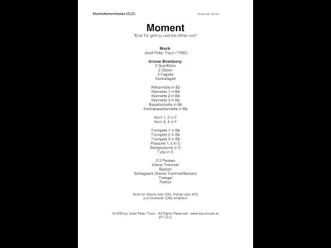 "Moment" für Klarinettenorchester (CLC) - Grosse Besetzung