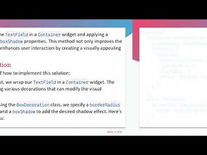 How to Add Shadow Elevation Around a Text Field in Flutter