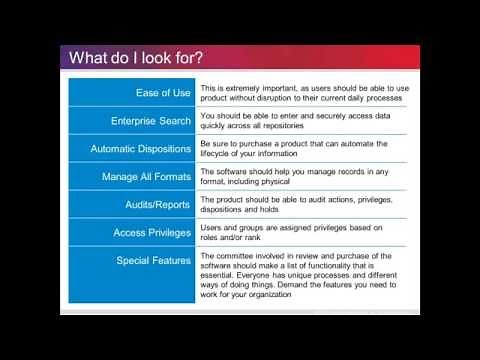 Electronic Records Management 101 - From Planning to Deployment