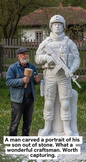Most fathers take photos of their sons. This father is carving his son's smile into stone. I watched him in his workshop, day after day. The air is thick with stone dust, the sound is the constant tap, tap, tap of the chisel. This isn't a quick hobby; it's a slow, deliberate act of love. I asked him why he chose stone, something so hard and permanent. He looked at a photo of his smiling son and said, "Because childhood goes by in a flash. Photos fade. But this... this will last forever. I want h