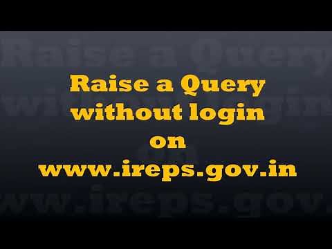 How to Raise a Query to IREPS Helpdesk