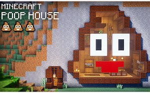 《Minecraft》💩可爱的"粪便"形状的建房讲座 / Poop Emoji House Tutorial