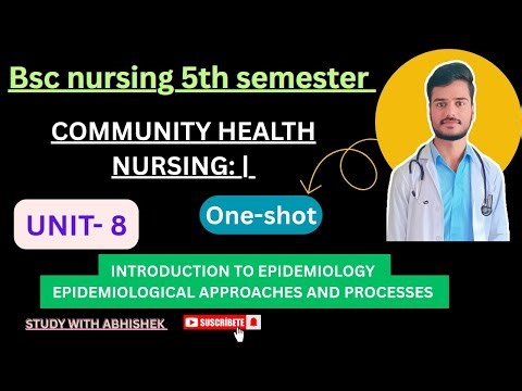 Unit-8 Introduction to the Epidemiology epidemiological approaches and processes bsc nursing 5th sem