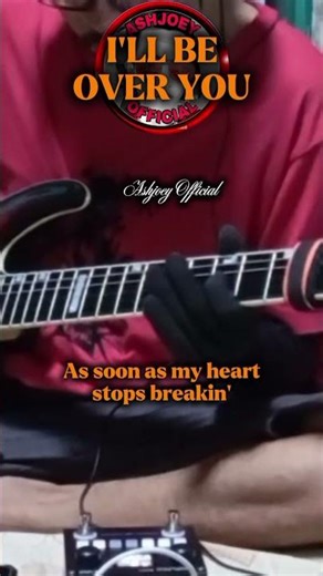 I'll be over you (Rock Version) short cover guitar instrumental with lyrics #guitarplayer