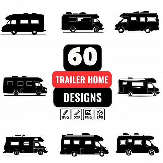 Trailer Home Svg Bundle, Trailer Home Png, Mobile Home Svg, Camper Svg, Travel Trailer Svg,tiny Home Svg, Camping Svg, Caravan Svg - Etsy