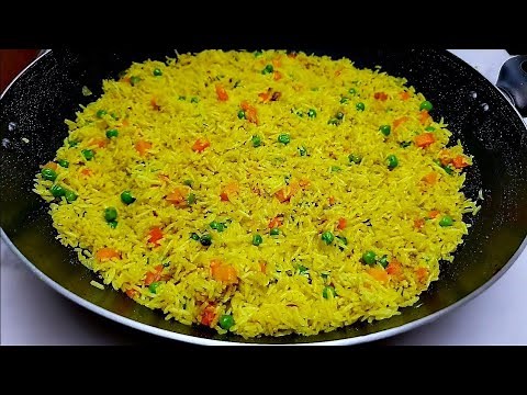 Riz frit au curry et au Curcuma// Riz sauté aux légumes //Fried rice with turmeric and curry ##rice