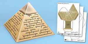 Real Life Object 3D Shape Net - Square-Based Pyramid