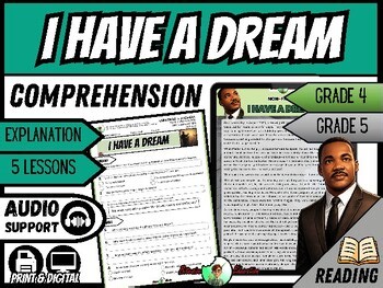 MLK: I Have a Dream | Reading Comprehension | Grade 4/5