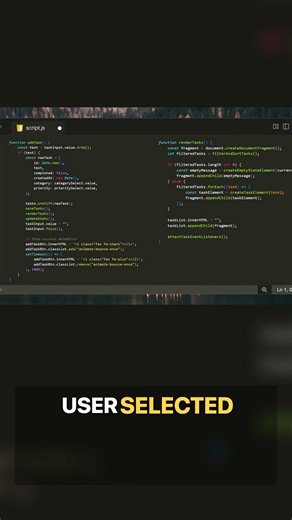 Build To-Do App from Scratch HTML CSS JavaScript - Part 26 #shorts #trend #javascript #html #code
