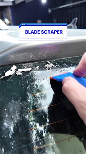 Effective Sticker Remover Using Razor Blade Scraper