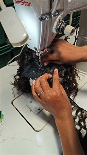 how to make a wig.sewing machine. #sewing #wigs #hairstyle